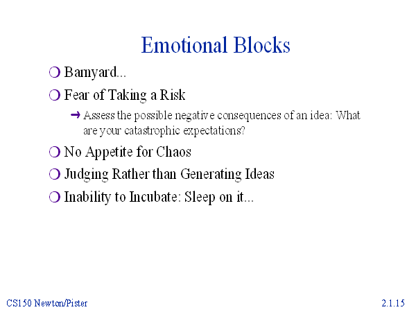 Emotional Blocks