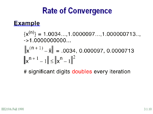 Rate Of Convergence