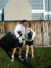 Fencers kiss