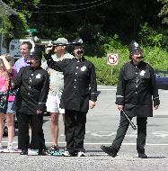 Alissa, Melissa, Linda as Keystone Cops