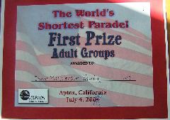 1st place Certificate