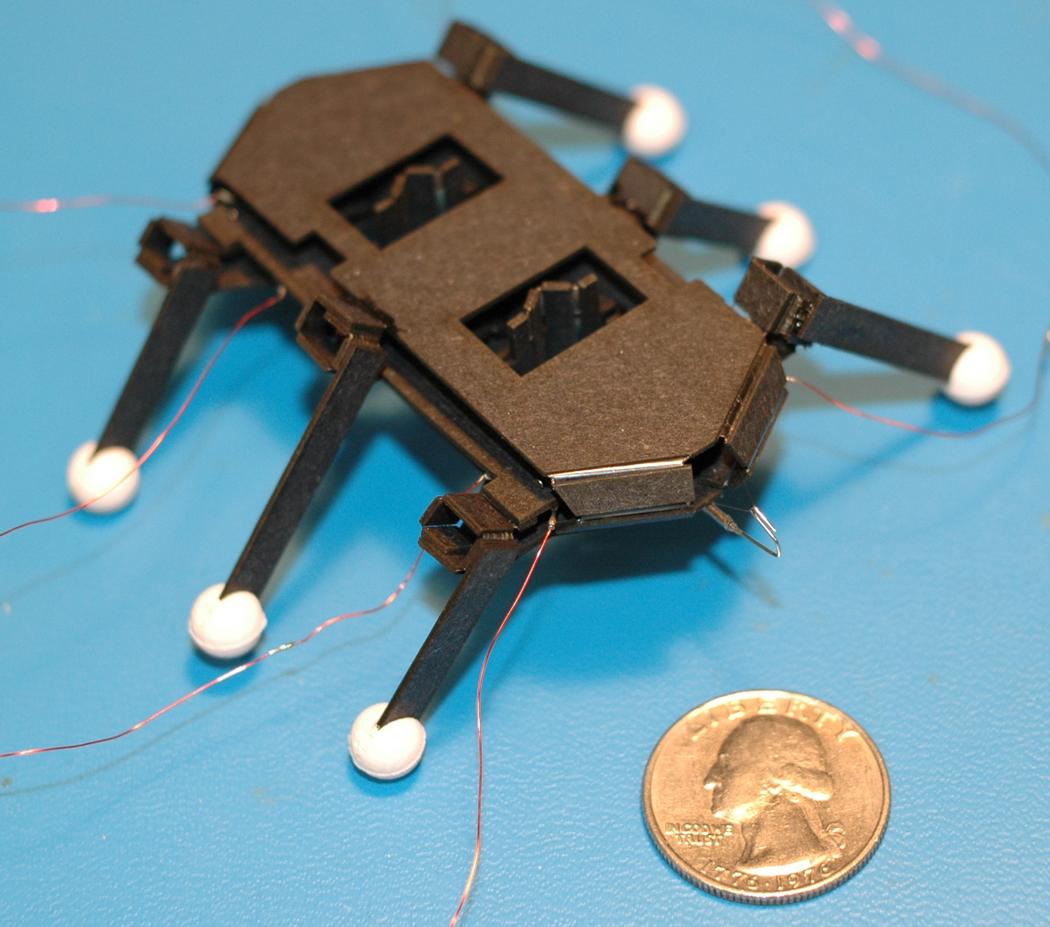 Rapidly prototyped
                      cardboard crawler